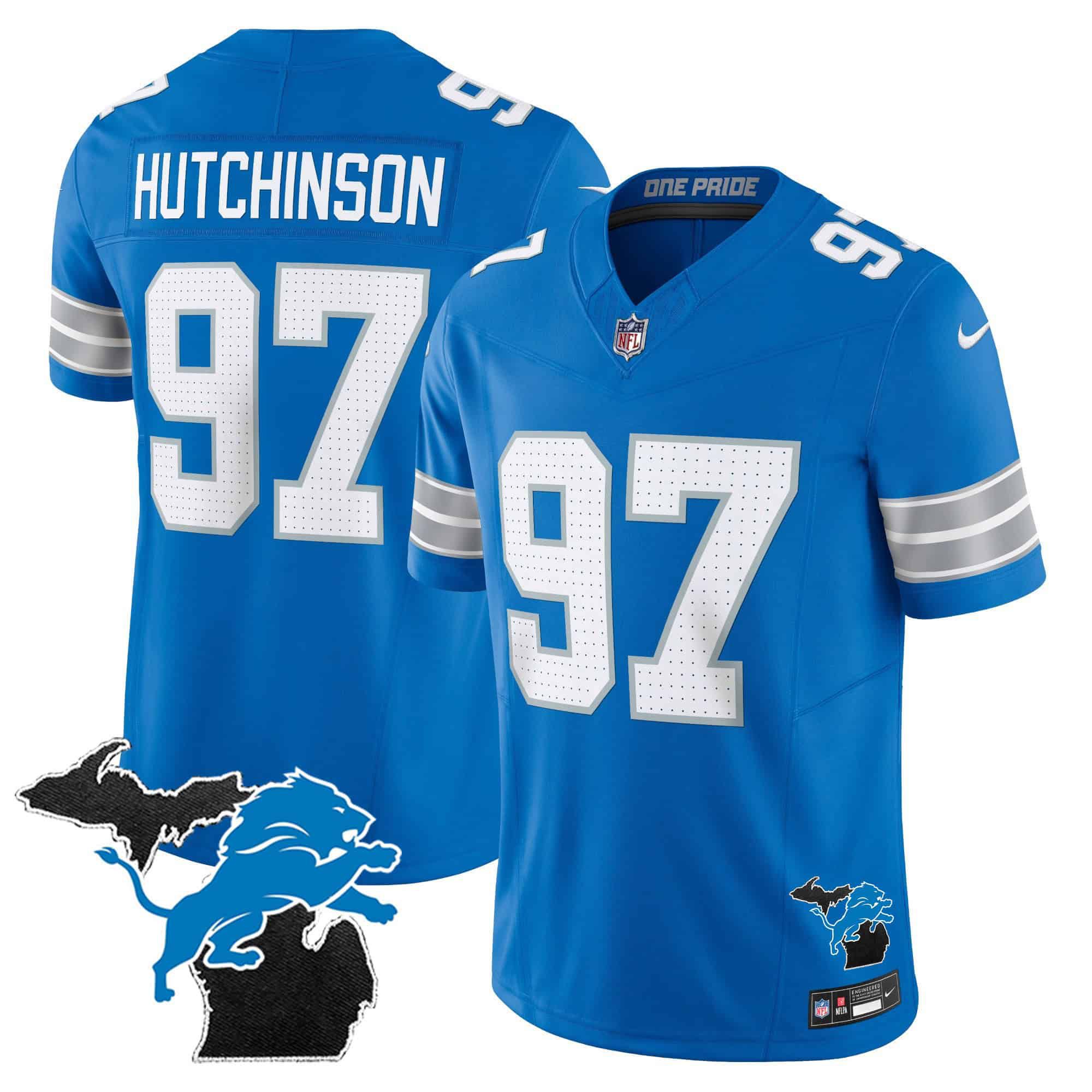Men Detroit Lions #97 Hutchinson Blue 2024 Nike Michigan Patch Vapor Limited NFL Jersey->indianapolis colts->NFL Jersey